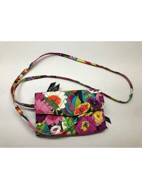Vera Bradley Va Va Bloom Crossbody Wallet Organizer Snap Flap Closure